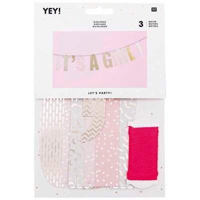 YEY! Let's Party Girlande It's a girl