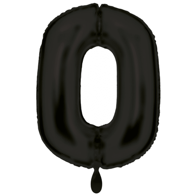 Zahlenballon 0 XXL  - Silk Lustre Schwarz | Boutique Ballooons