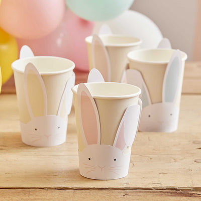 Pastel Easter Bunny Paper Cups | Boutique Ballooons