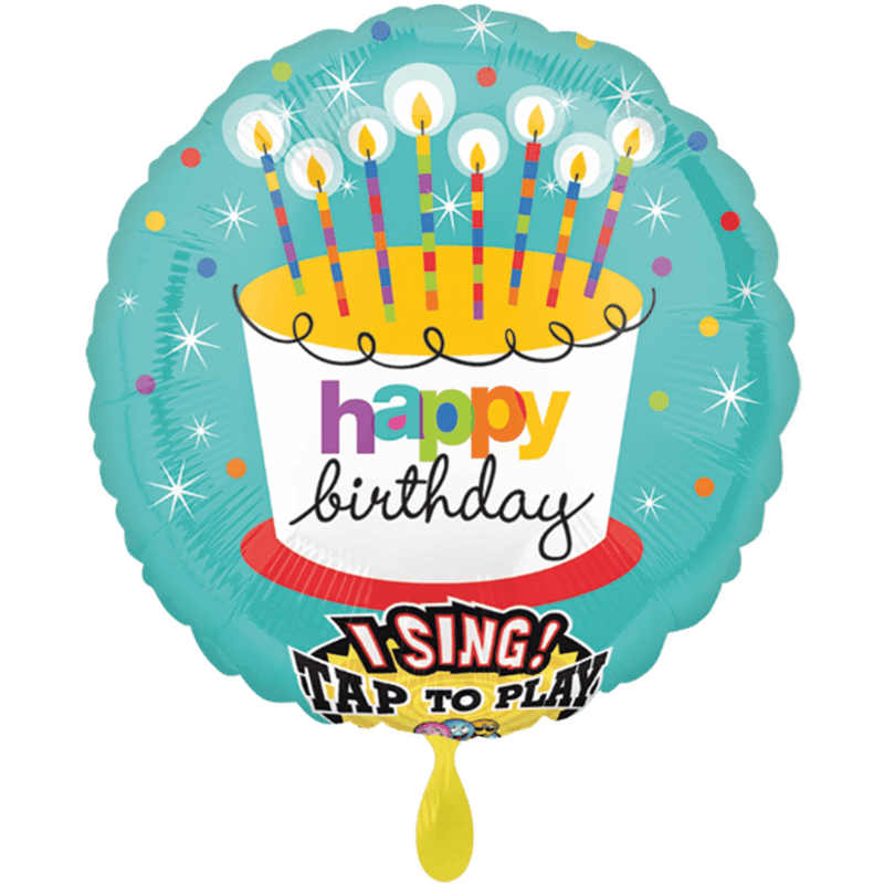 Musikballon - Striped Birthday Candles