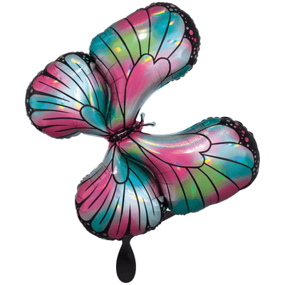 Iridescent Teal & Pink Butterfly XXL | Boutique Ballooons