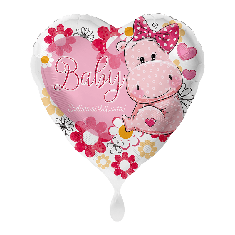 Baby Nilpferd Mädchen - Boutique Ballooons