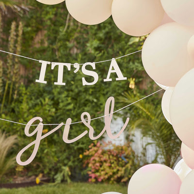 It's a Girl Baby Shower Bunting | Boutique Ballooons