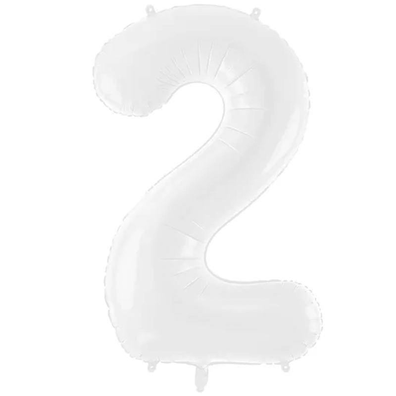 Zahlenballon 2 XXL  - Weiß | Boutique Ballooons