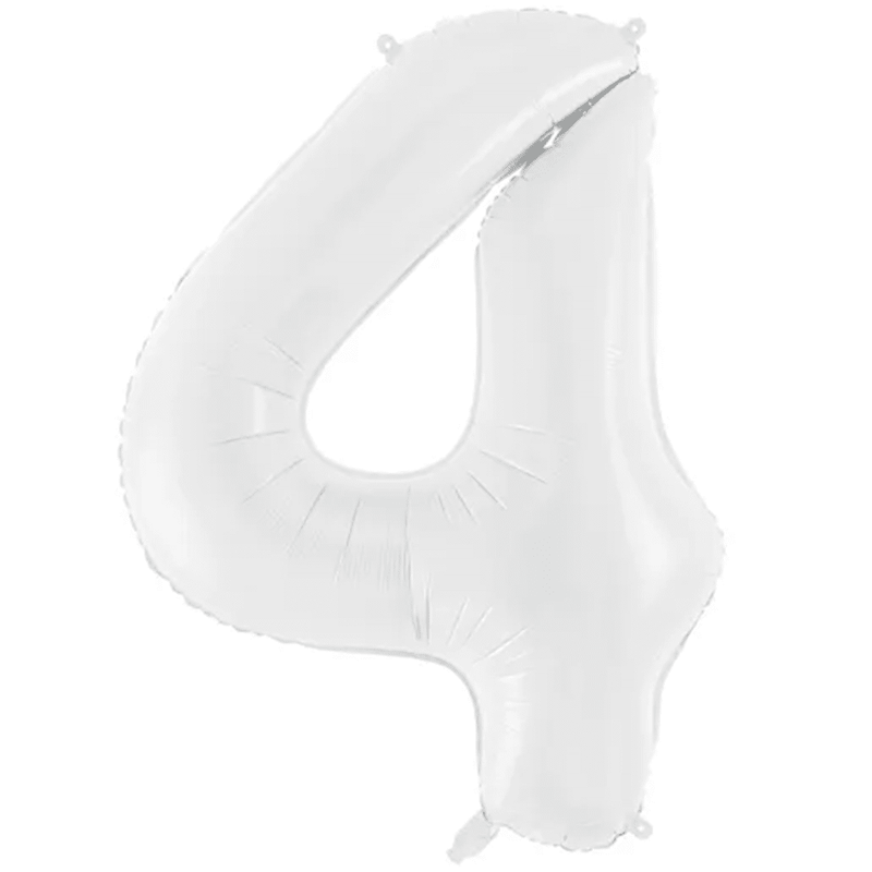 Zahlenballon 4 XXL  - Weiß | Boutique Ballooons