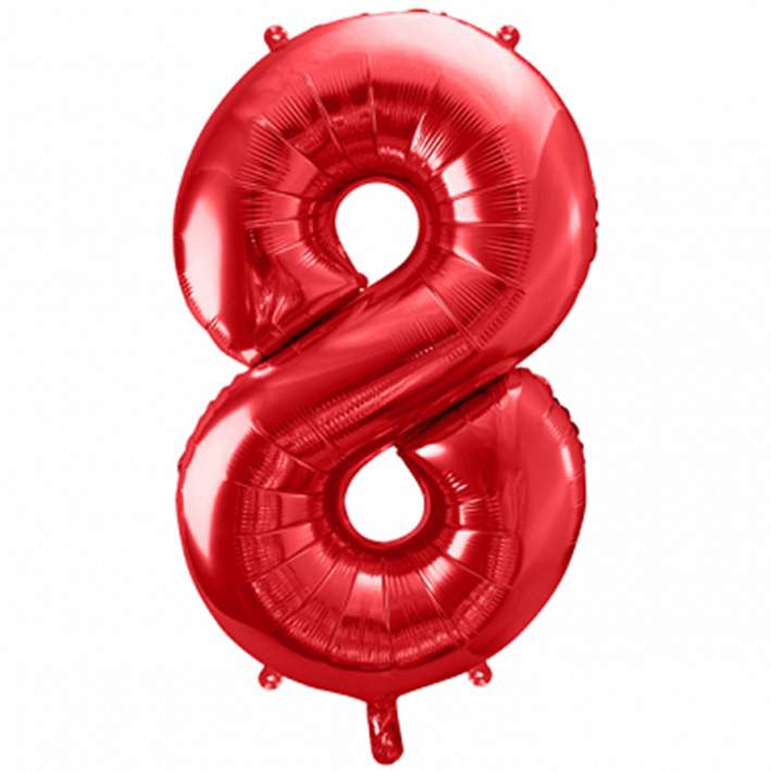Zahlenballon 8 XXL  - Rot | Boutique Ballooons