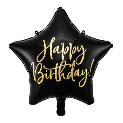 Happy Birthday Star - Schwarz | Boutique Ballooons
