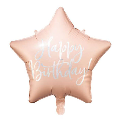Happy Birthday Star - Powder Pink | Boutique Ballooons