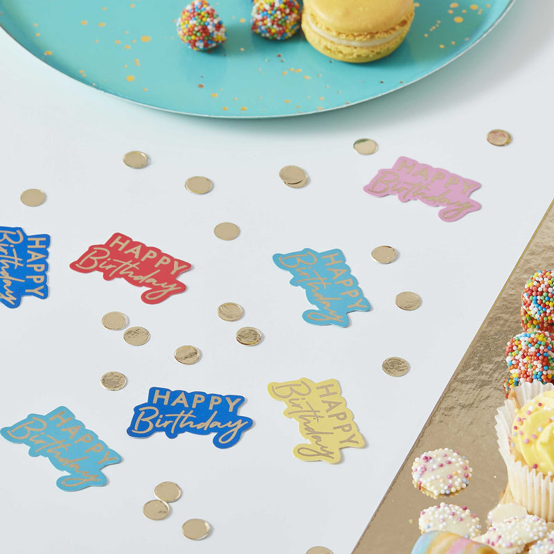 Multi-Coloured Happy Birthday Table Confetti