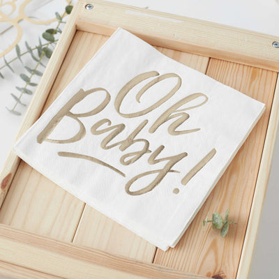 Oh Baby! Baby Shower Napkins | Boutique Ballooons