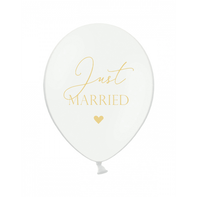 6 Motivballons - Just Married | Boutique Ballooons