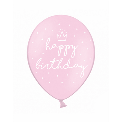 6 Motivballons - Happy Birthday - Rosa | Boutique Ballooons