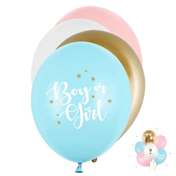 6 Motivballons - SET - Boy or Girl