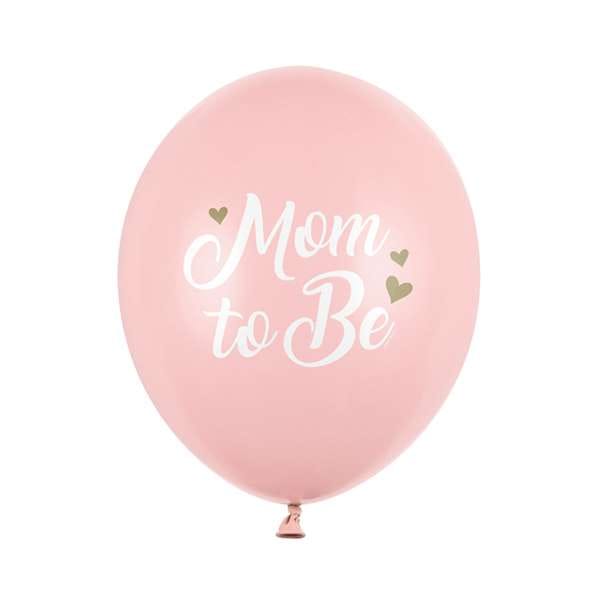 6 Motivballons - Mom to Be - Rosa