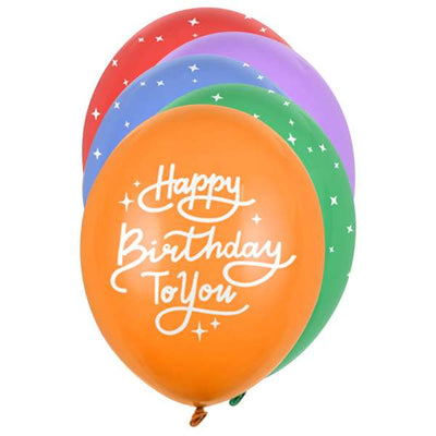6 Motivballons - Happy Birthday to You