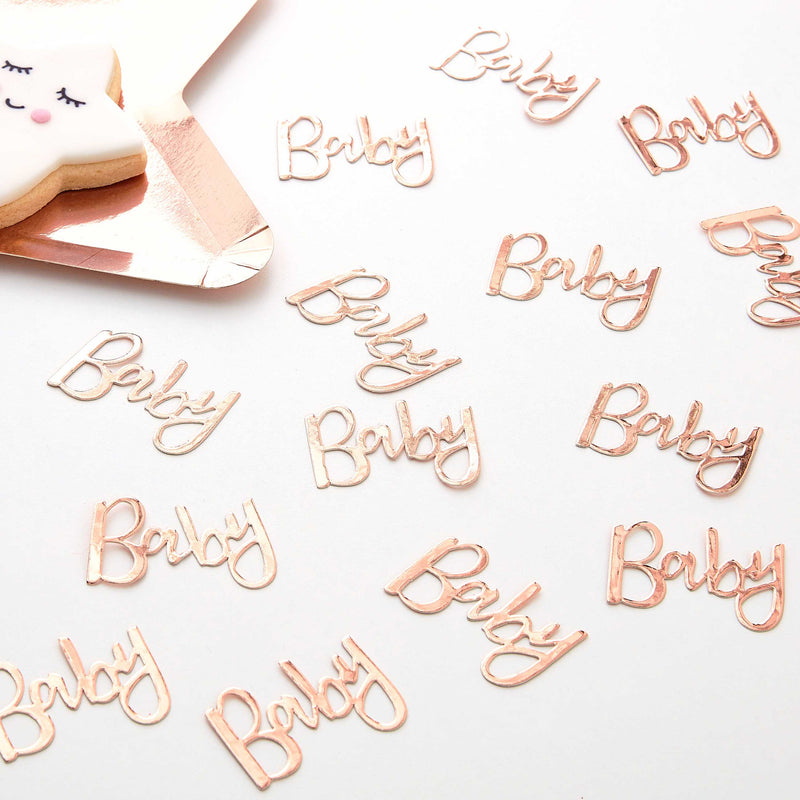 Rose Gold Baby Shower Confetti | Boutique Ballooons