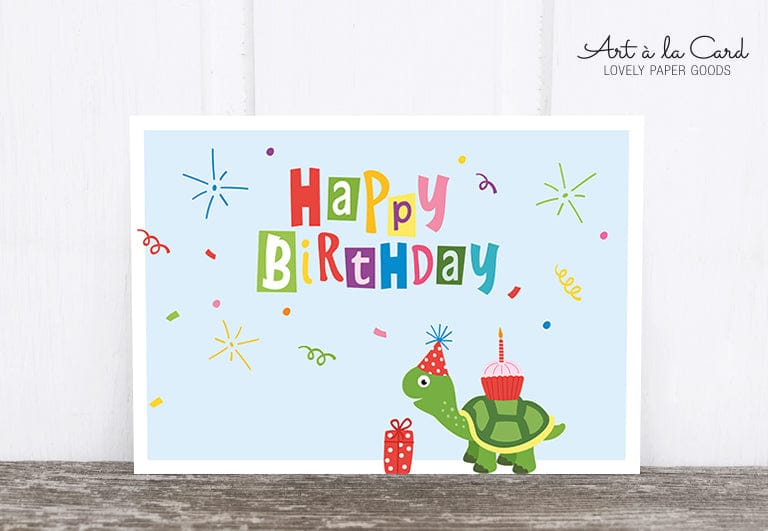 Postkarte Schildkröte