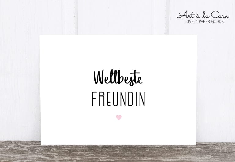 Postkarte Weltbeste Freundin